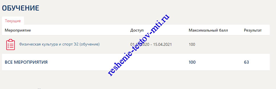 Физическая культура и спорт Э2 тест Московского Открытого Института ответы